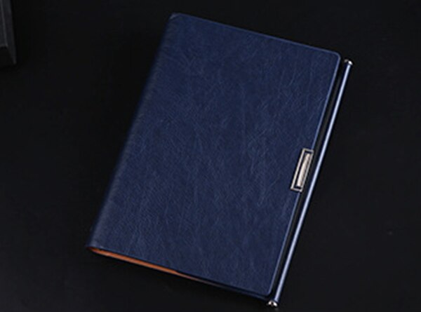 A5 Loose-leaf Notebook School Supplies High PU Notebook Planner Notepad Meeting Record Book Business Office Book: Blue