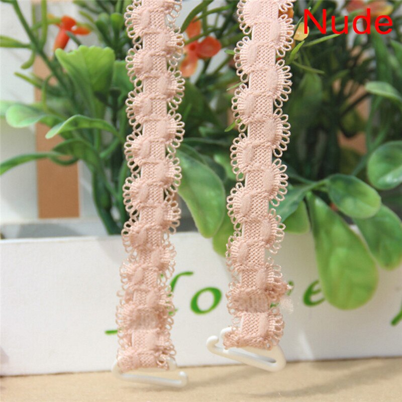 1 paire soutien-gorge décontracté bretelles Invisible évidé dentelle fleur Double bretelles antidérapant roman soutien-gorge bandoulière