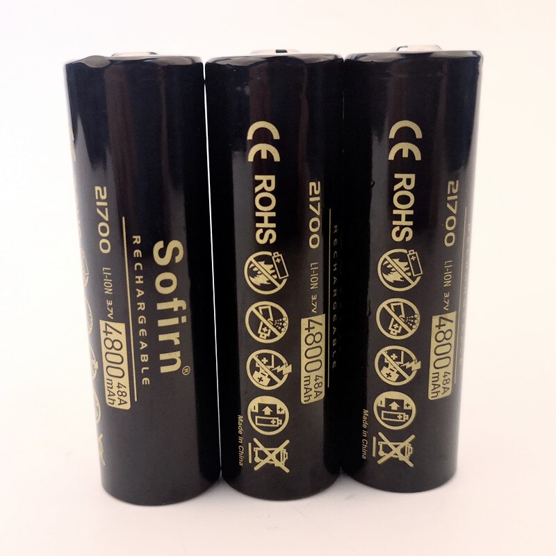 Sofirn 3,7 V 21700 Batterie 4800mAh Aufladbare Energie Batterien 48A 10C Entladung 21700 HD Zelle Lithium-Batterie Reall Capcaity