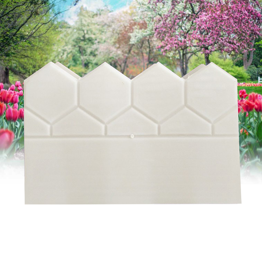 Valla de jardín de plástico para estanque de peces, decoración antigua reutilizable, camino de piedra, molde de ladrillo de cemento duradero, cama de flores, pavimento de hormigón artesanal