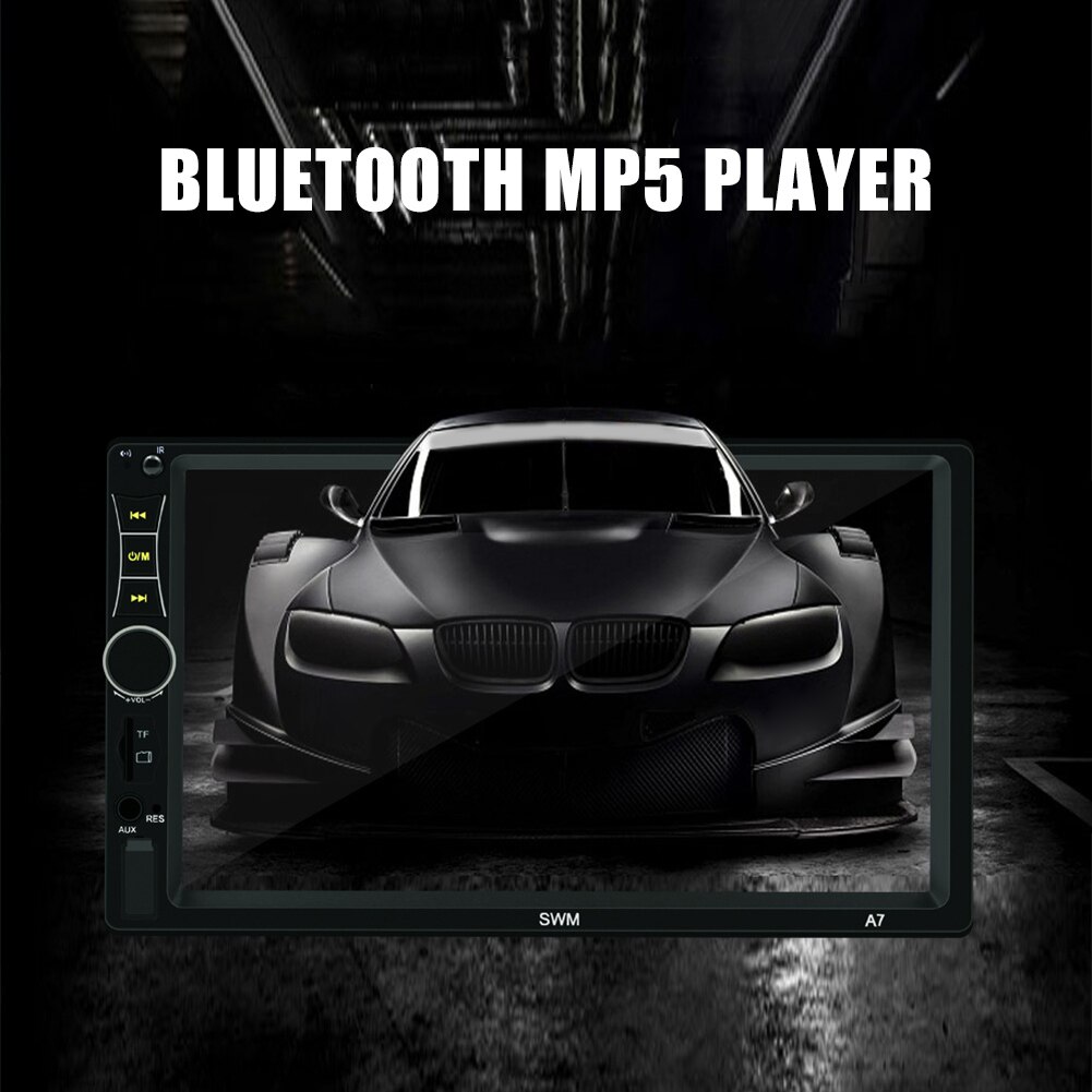 7in Car MP5 Player Bluetooth Stereo USB AUX FM Touching Screen Remote Control Radio QJY99
