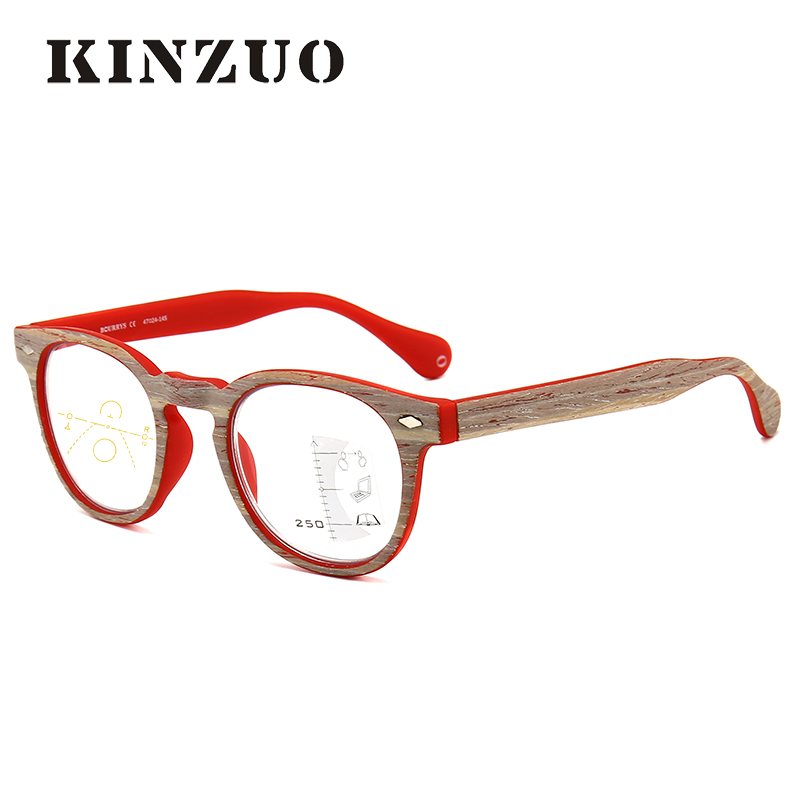 Mens high end Progressive multifocal reading glasses Women prescription glasses Wooden glasses frame for Unisex large T1810