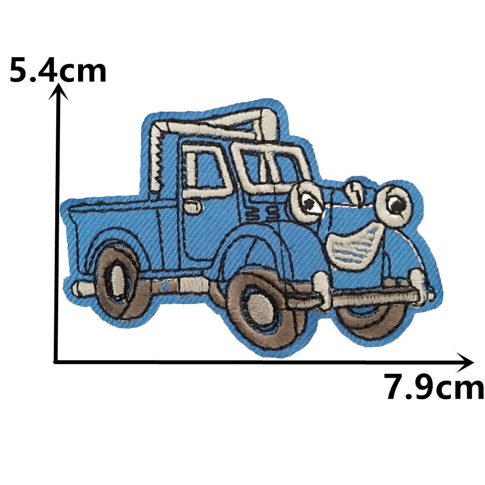 Fashion Cartoon Car łatka naszywka najnowsza termoprzylepna łatka haft szycie ubrań DIY odzież prasowanie akcesoria do aplikacji: C7089