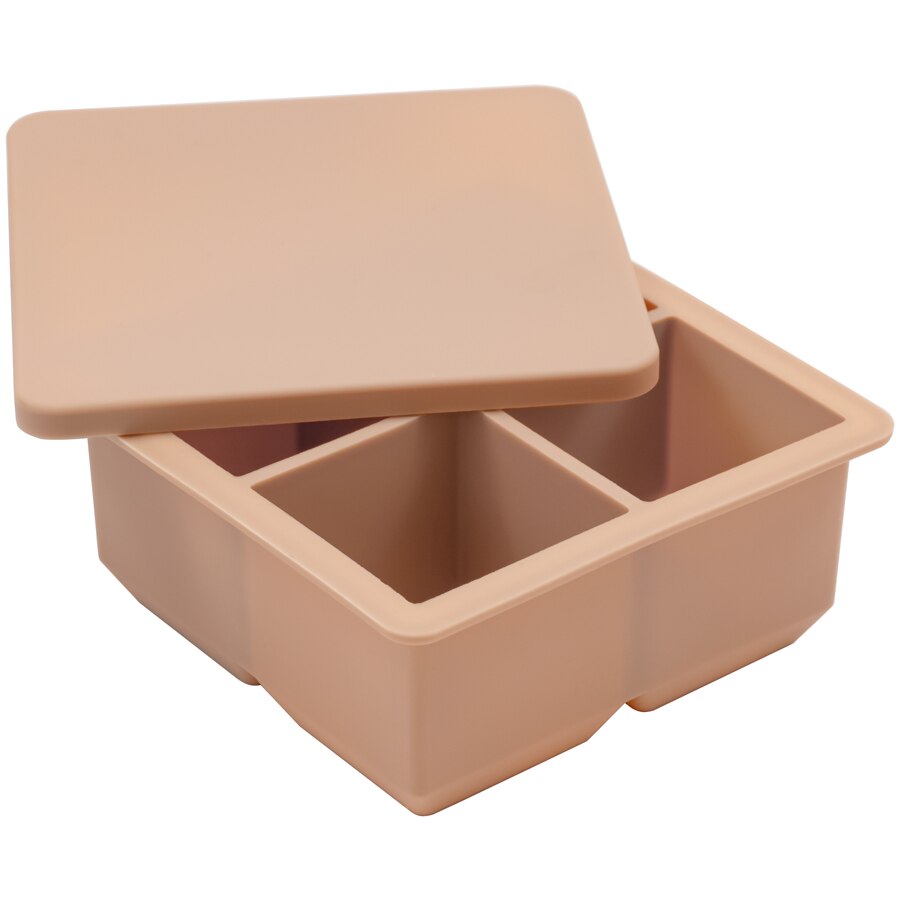 100% Food Grade Silicone Ice Cube Ice Cube Popsicle Mold Cube Maker Shape Easy to Remove Ice Tray Fade Resistant Summer Ice Cbe: 001-apricot