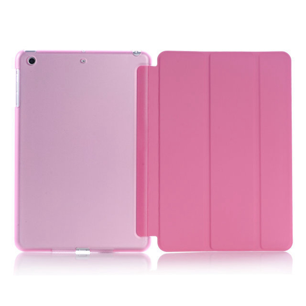 Luxo ultra fino magnético inteligente flip suporte couro do plutônio coverse para mini 1 2 3 retina intelectual dormência: Pink
