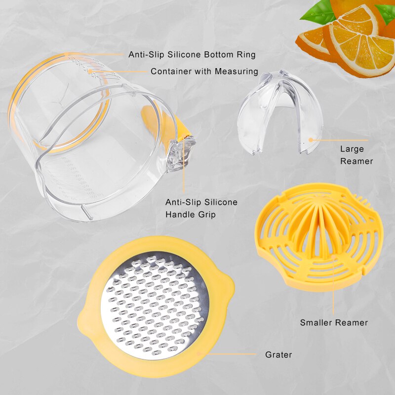 Keuken handleiding handpers citroen sinaasappelpers sapcentrifuge eierscheider met maatbeker keukengereedschap flip type