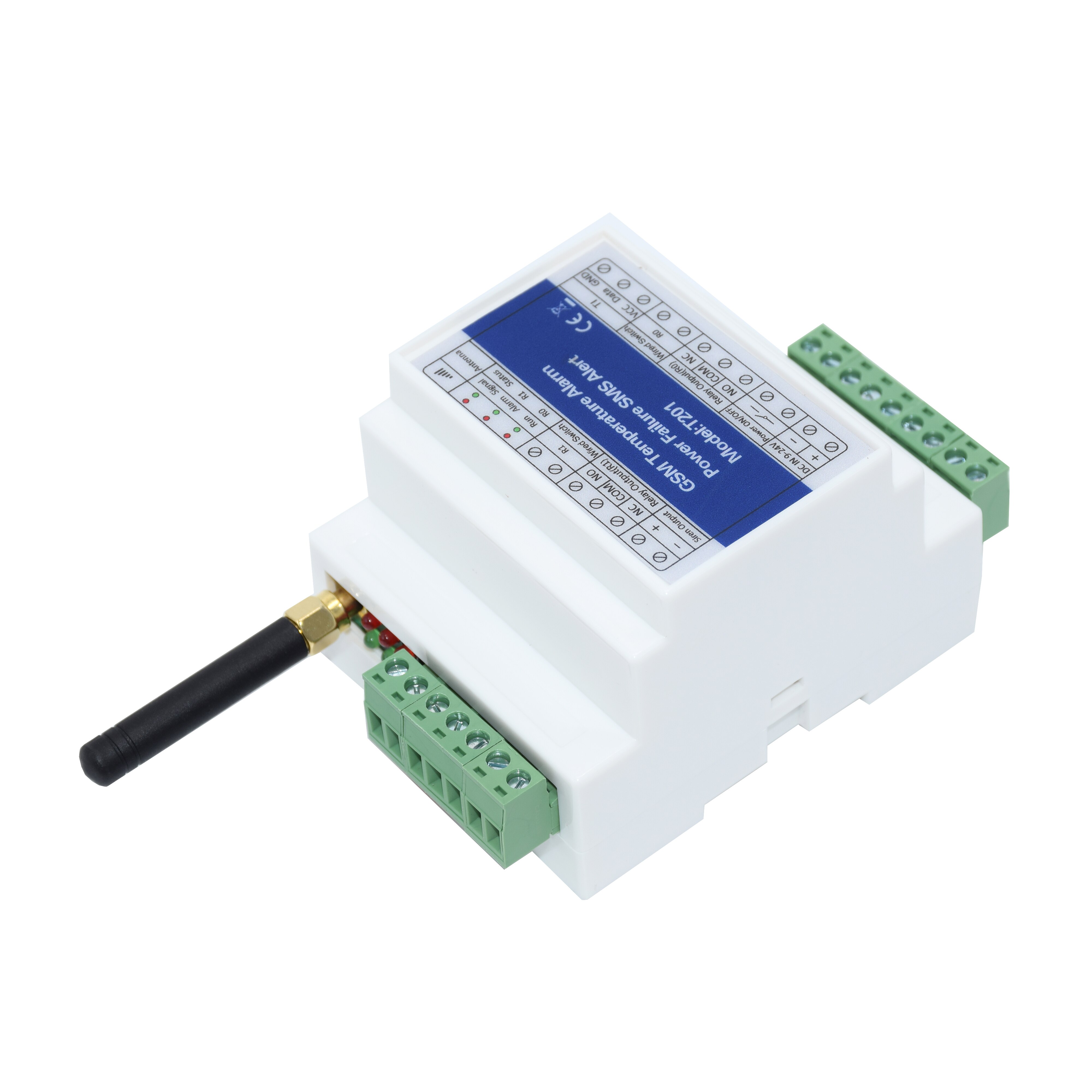 Din-Rail 4G Lte Gsm Sms Afstandsbediening Temperatuur Status Monitor Alarm Met 2 Relais Uitgang Stroomuitval herinneren