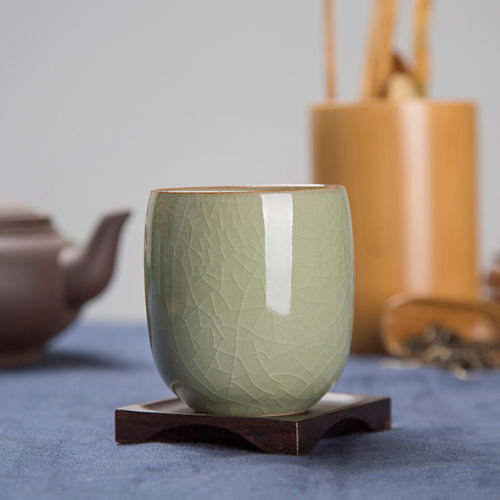 [storhet] longquan celadon tekopp longquan celadon tekopp japansk q kontorsglas keramisk kopp glas tekopp 160ml