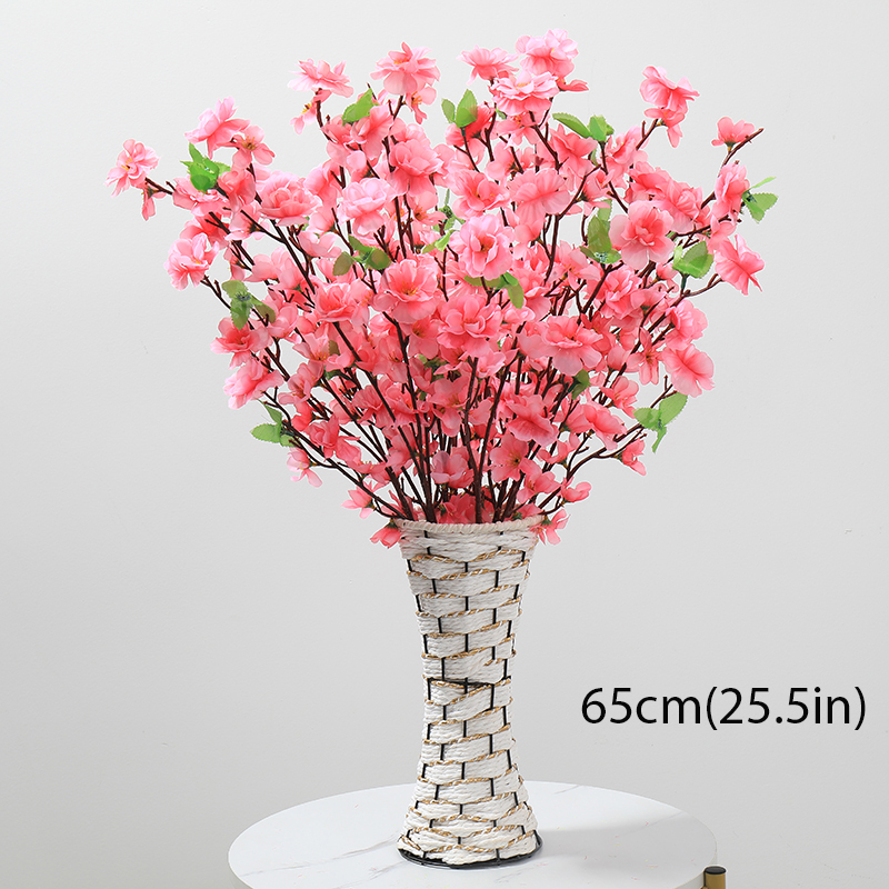 10Pcs Artificial Peach Flower Branch High Simulation Non-woven Fabrics Low Price Wedding Decoration Love Party Accessories: SMTTHZ006