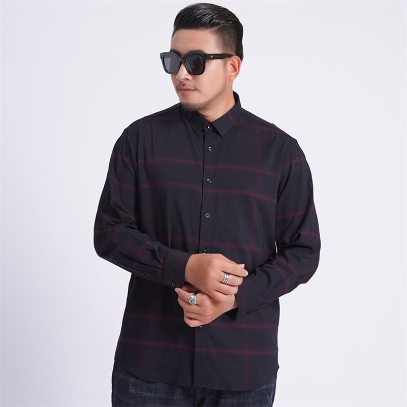 Plus Grote Maat 8XL 7XL 6XL 5XL Mens Business Casual Lange Mouwen Classic Wit Zwart Donkerblauw Mannelijke Sociale jurk Shirts: 1 / 8xl
