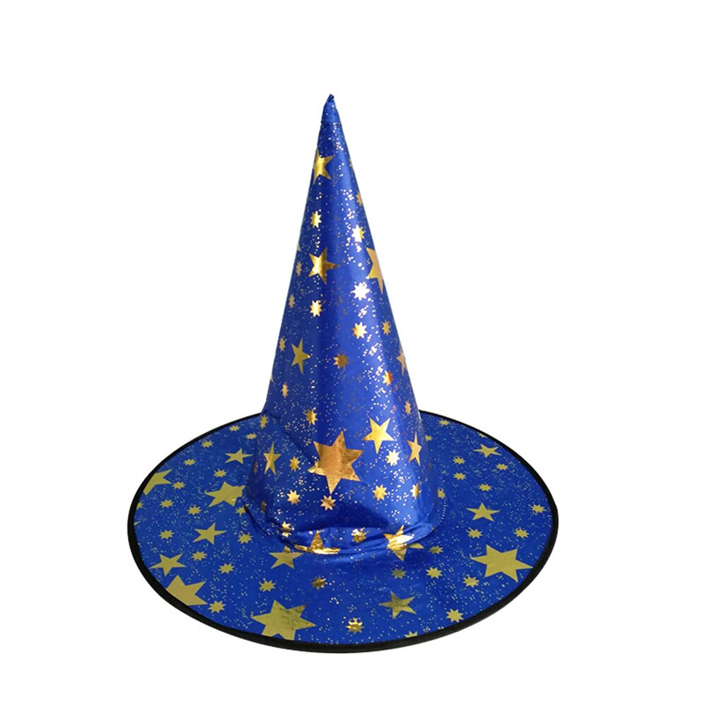 Halloween Witch Hats Masquerade Wizard Top Hat Party Cap Cosplay Costume Halloween Fancy Dress Decor for Adults Children: Blue