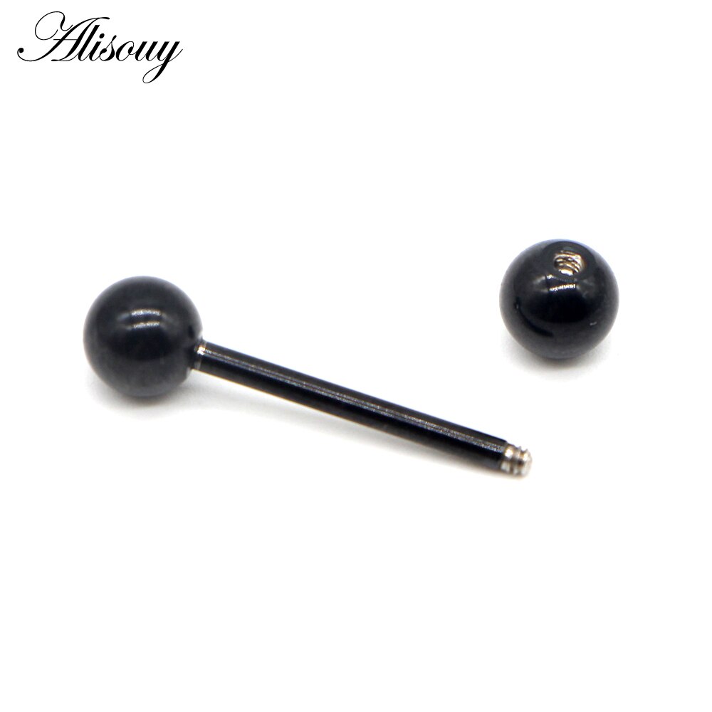 Alisouy 1 st 14g 9 Kleuren Tong Piercing Septum ear Kraakbeen nailTunnels Oordoppen labret lip Body piercing Sieraden 1.6*16*6mm