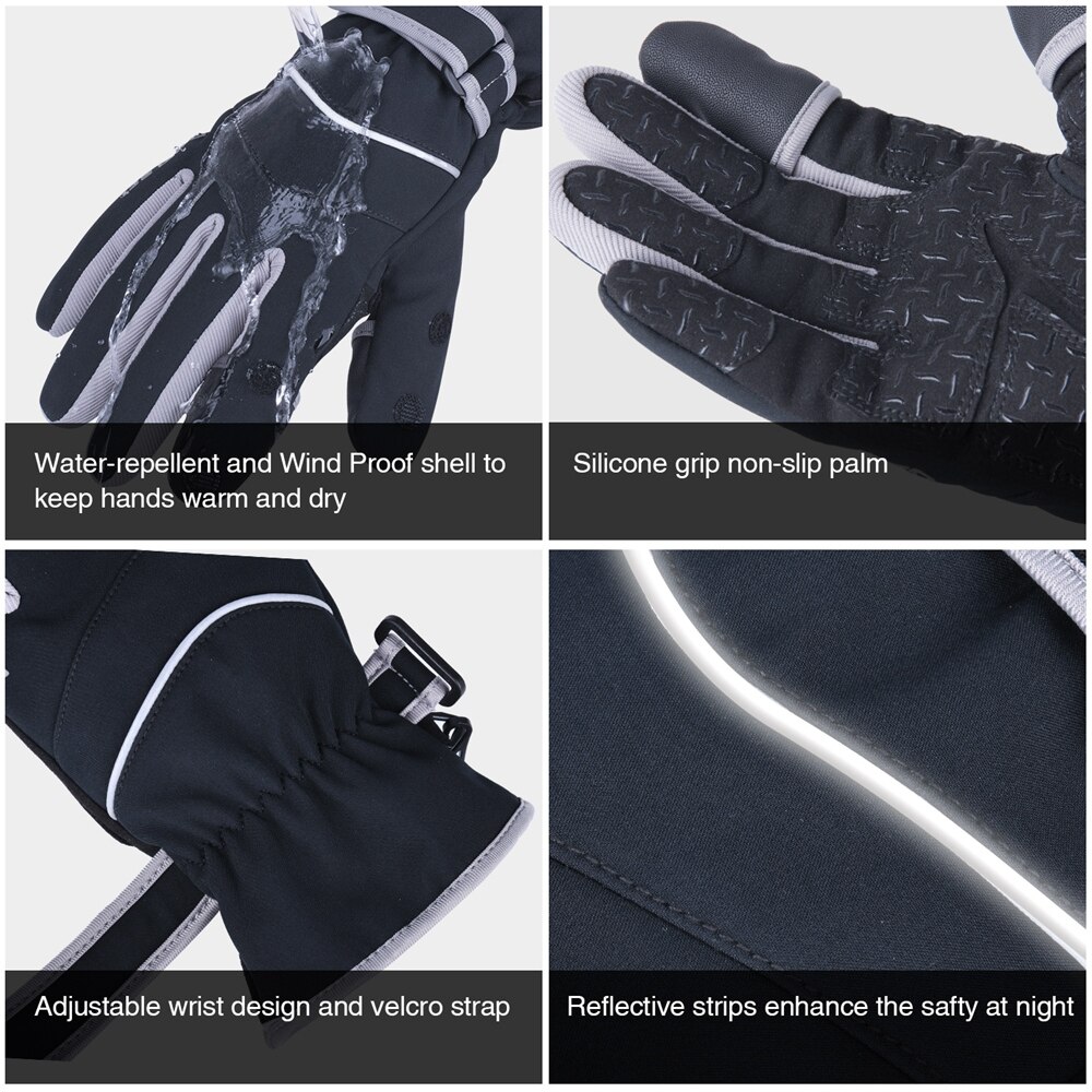 Goture Winter Fishing Gloves 10°F -12℃ Bearing Temperature Warm Waterproof Anti Slip Cut Neoprene Gloves Carp Fishing Tackle