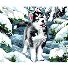 Cuadros DIY pinturas por números perro DIY pintura al óleo en lienzo decoración del hogar arte de la pared