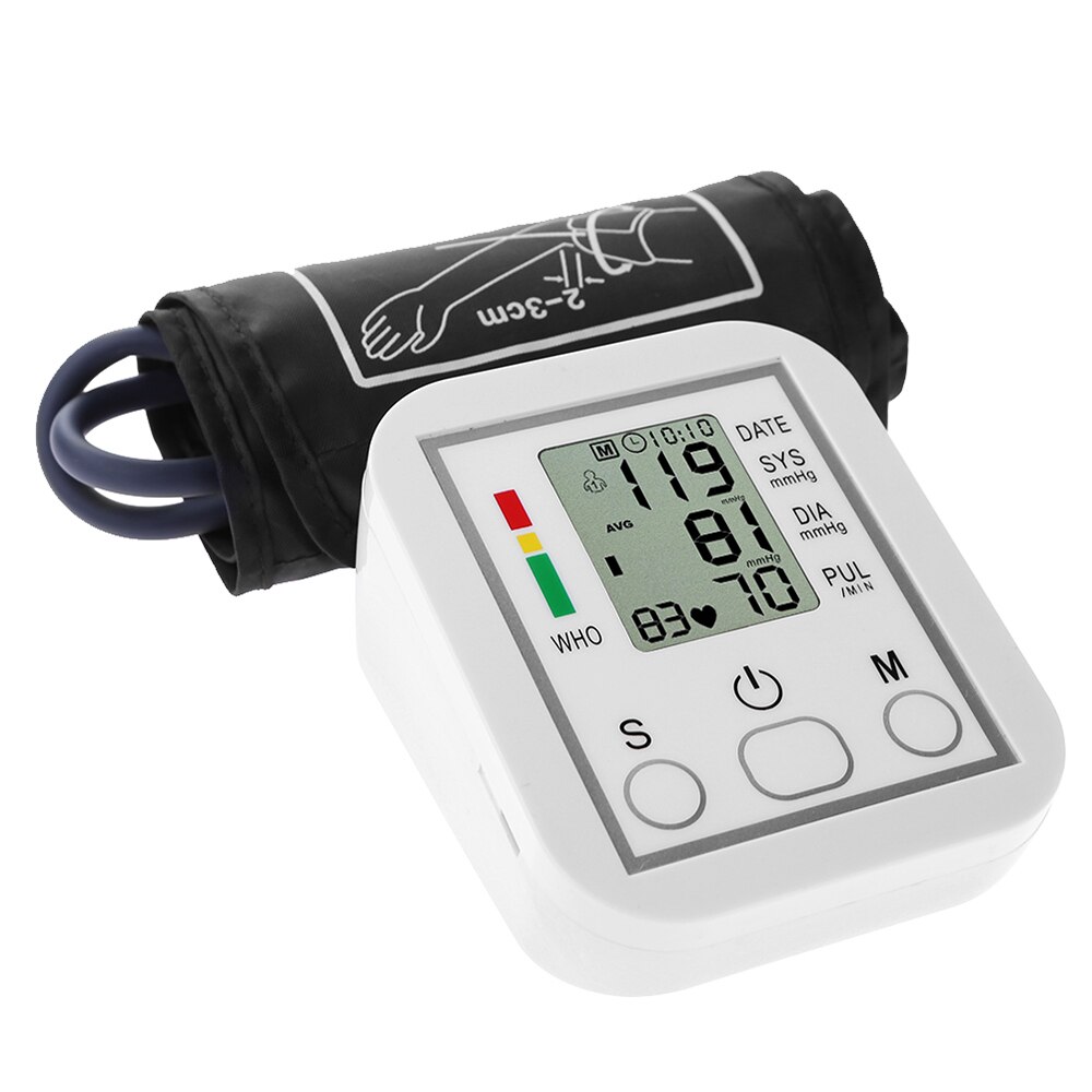 Blood Pressure Monitor Portable Household Arm Band Type Sphygmomanometer LCD Display Accurate Measurement Blood Pressure
