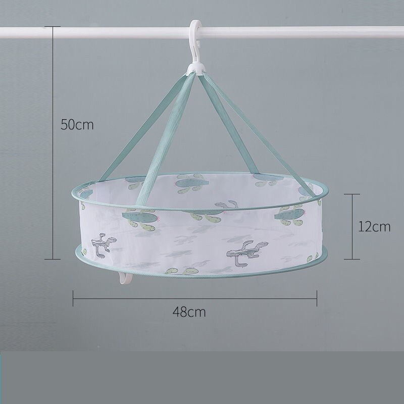 Cartoon Style Clothes Laundry Drying Net Single Double Layer Underwear Drying Basket Round Sweater Socks Drying Net Windproof