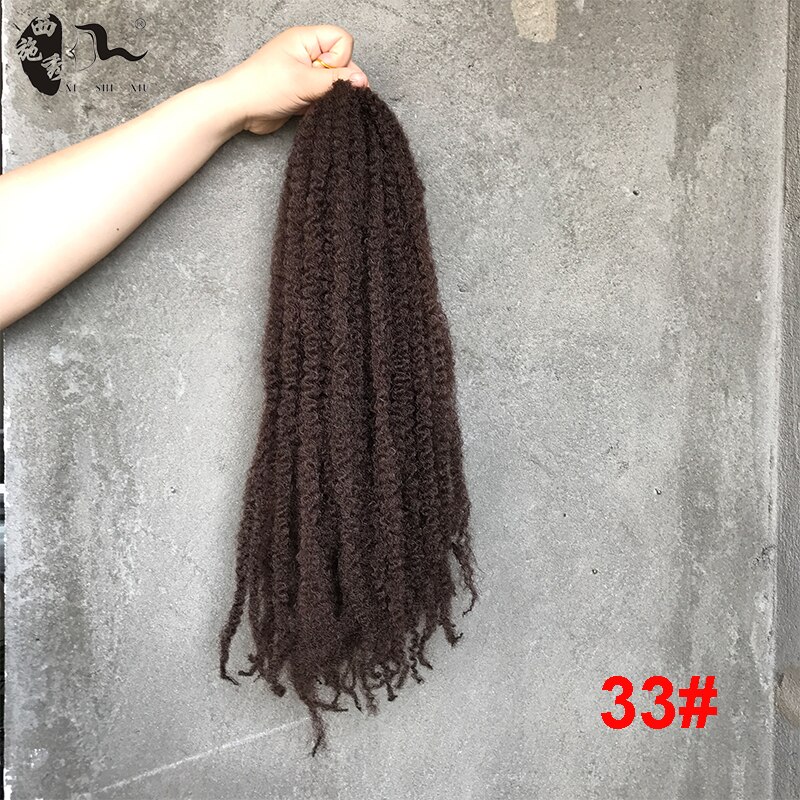 Syntetiskt fläthår 1 st/lot afro marley hair crochet diy flätor frisyrförlängning hög temperatur 18 & #39 ;& #39 ; xishixiuhair: #33