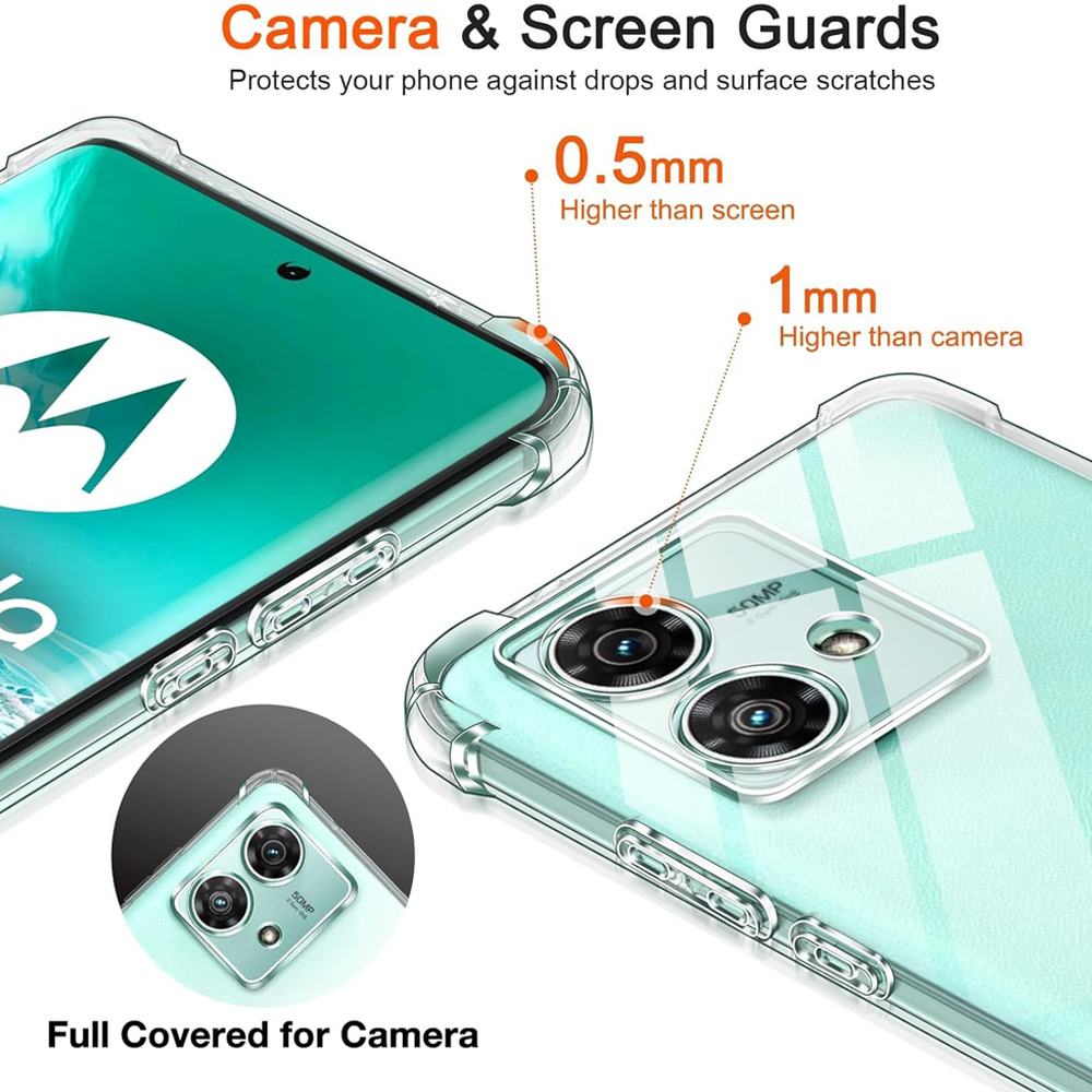 Transparent Clear Soft Case For Motorola Edge 40 Neo Armor Shockproof Cover Coque Moto Edge60 Fusion Edge50 50 60 Pro 5G Bumper