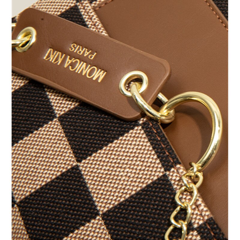 Sac à bandoulière simple pour femmes, Style anglais, motif écossais, sacoche carrée à la , Vintage, bonne