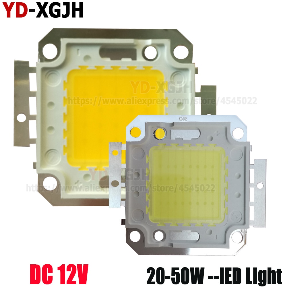 Dc 12v geen driver nodig led-schijnwerper 10w 12w 20w 30w 50w superheldere cob-diode smd voor schijnwerper buitenverlichting