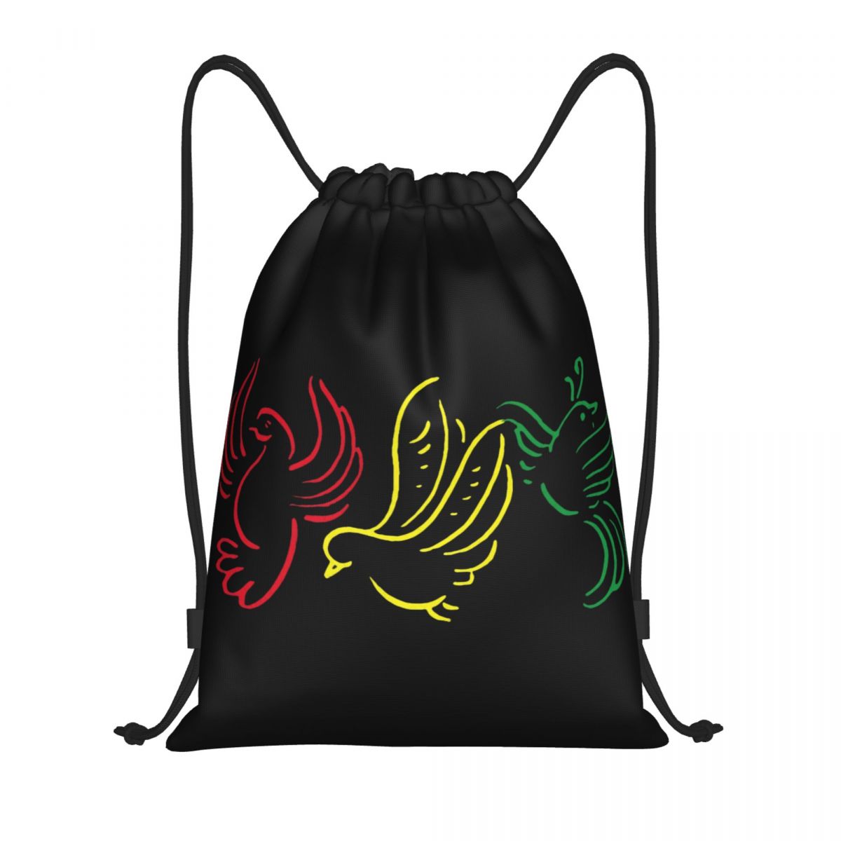 Custom Ajaxs Bobs Marleys Drawstring Bag Women Men Lightweight Amsterdam Football Sports Gym Storage Backpack: Gold