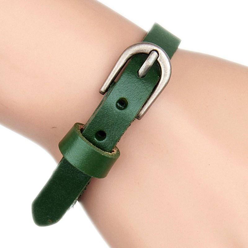 Vendita cinturino da polso fibbia della cintura bracciale in pelle braccialetto di amicizia per uomo Vintage ▾ punk braccialetto gioielli unisex