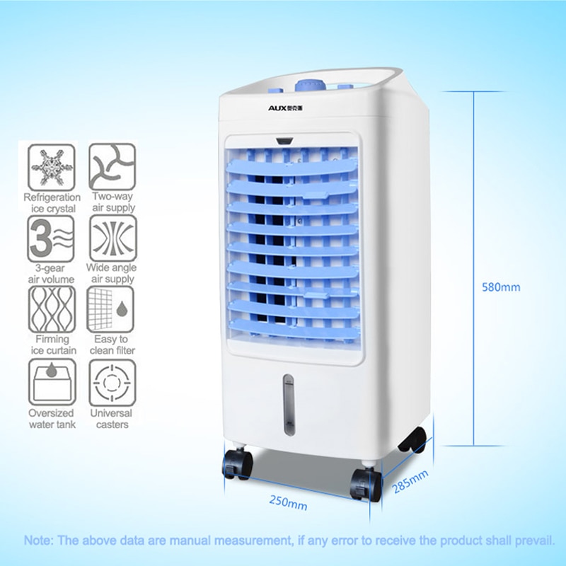 Mobile Air Conditioner mini Air conditioning fan single cold home air conditioning 3-gear Wind speed 4L Water tank 220V