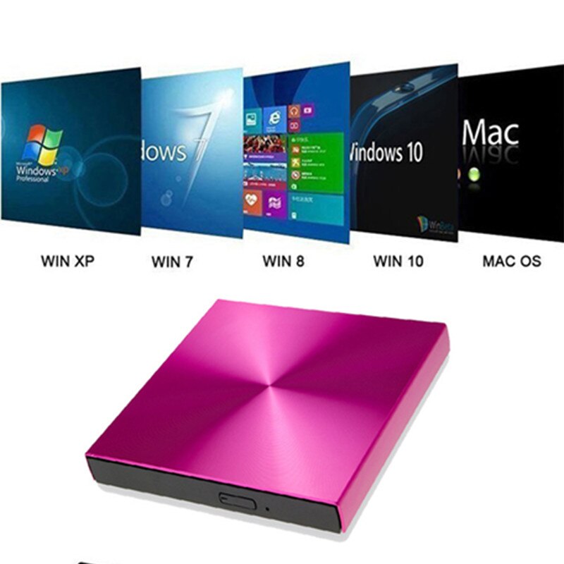 KuWFi USB 3,0 grabadora de DVD externa lector de DVD REPRODUCTOR DE CD-ROM Unidad óptica para MAC OS/MacBook,/para Apple laptop WIN 10/8/7/XP/linux