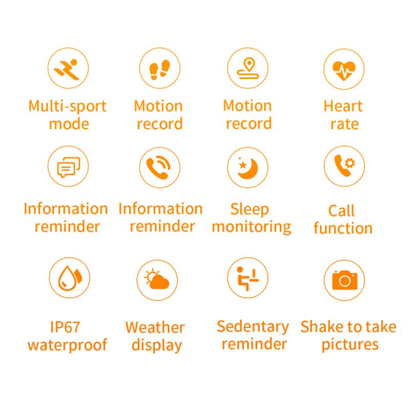 P8 Smartwatch - 1.54" Square Screen - Heart Rate, Blood Pressure, Sleep Monitor - Android Compatible