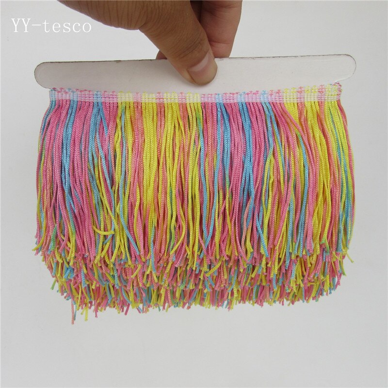 YY-tesco 10 Yard 10CM Long Lace Fringe Trim Tassel Fringe Trimming For Diy Latin Dress Stage Clothes Accessories Lace Ribbon: color