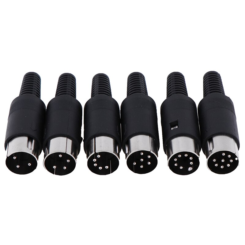 1pc hann/hun din plug socket-kontakt 3/4/5/6/7/8- pins chassiskabelmontering chassiskabelfeste med plasthåndtak