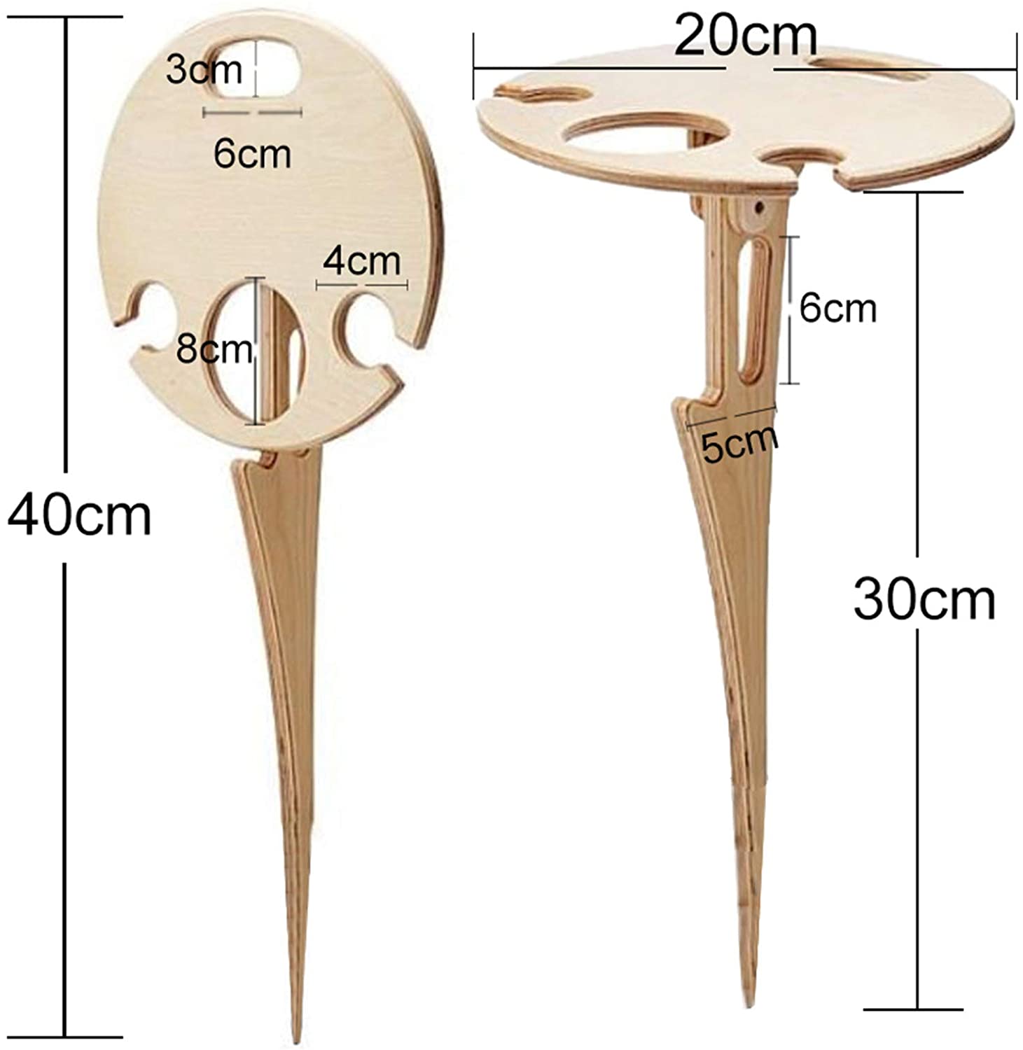 Outdoor Wijn Tafel Draagbare Outdoor Picknick Wijn Glas Houder Voor Camping En Eetkamer Verwijderbare Houten Rack Mine Opvouwbare Tafel: Default Title