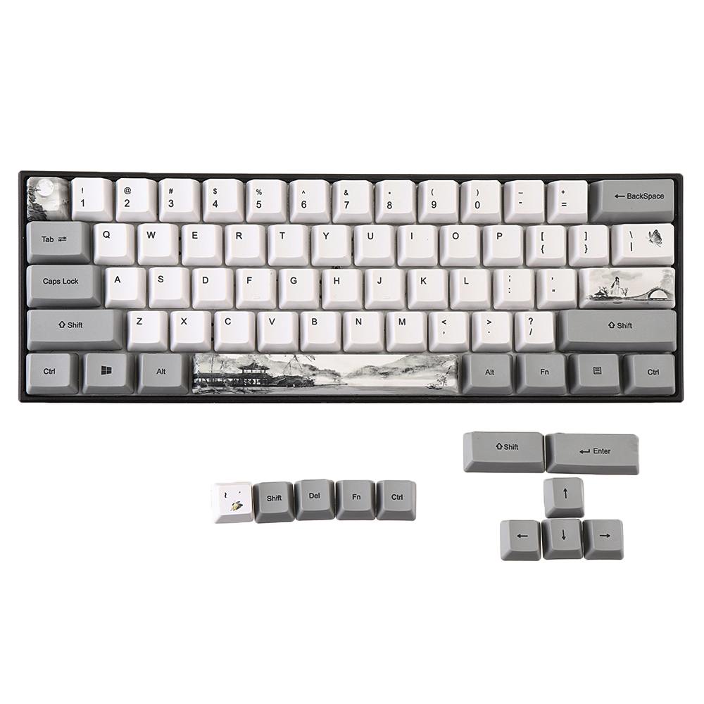 Chinese Lnk Schilderen Keycap Set PBT Sublimatie OEM Profiel Keycap Voor GK61 GK64 Mechanische Gaming Toetsenbord Voor PC Laptop