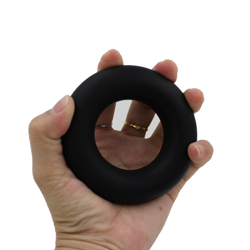 Silikon grep ring mosjonister styrke fingergrep hender håndledd kraft treningsutstyr miljøvennlig silikon muskel trening ne: Svart