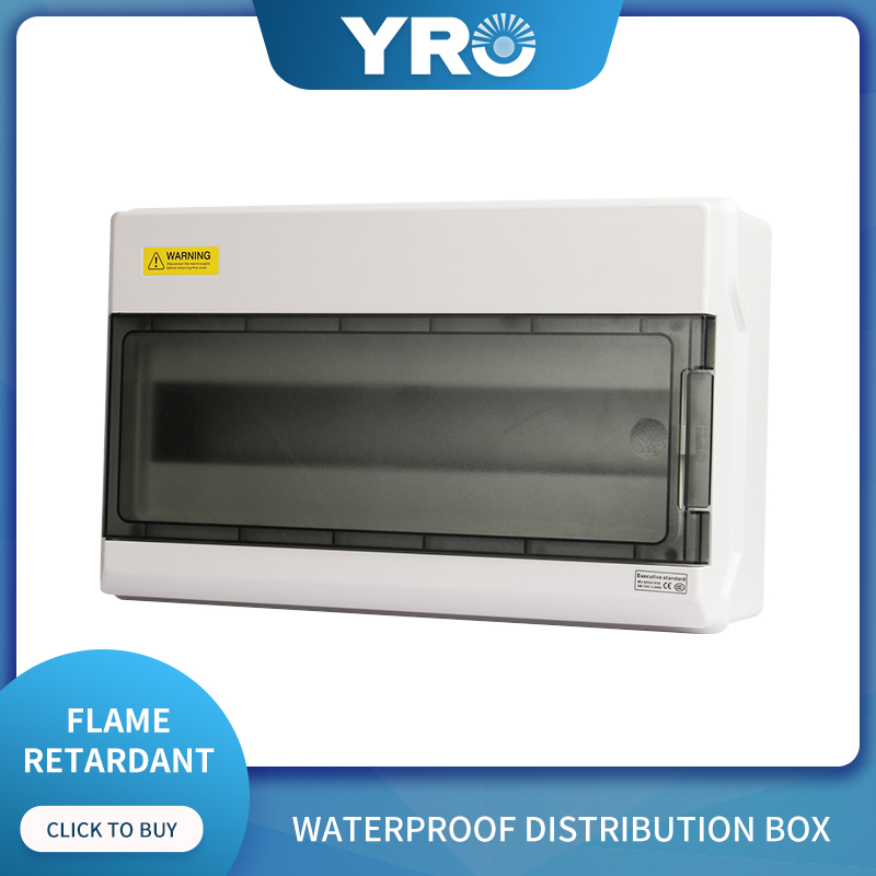 18 Ways Din Rail Outdoor Waterproof Electrical Distribution Box Circuit Breaker MCB power Plastic Junction Wire Box IP65 SH18PN