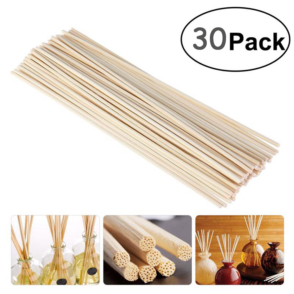 30Pcs Rattan Reed Sticks Fragrance Reed Diffuser Aroma Oil Diffuser Rattan Sticks for Home Bathrooms Fragrance Diffuser