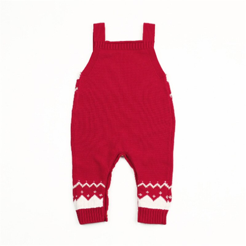 Pelele navideño para bebé, niño y niña, Pelele de manga larga para bebé, Pelele de dibujos animados para primer bebé, ropa de lana de algodón tejida para Navidad