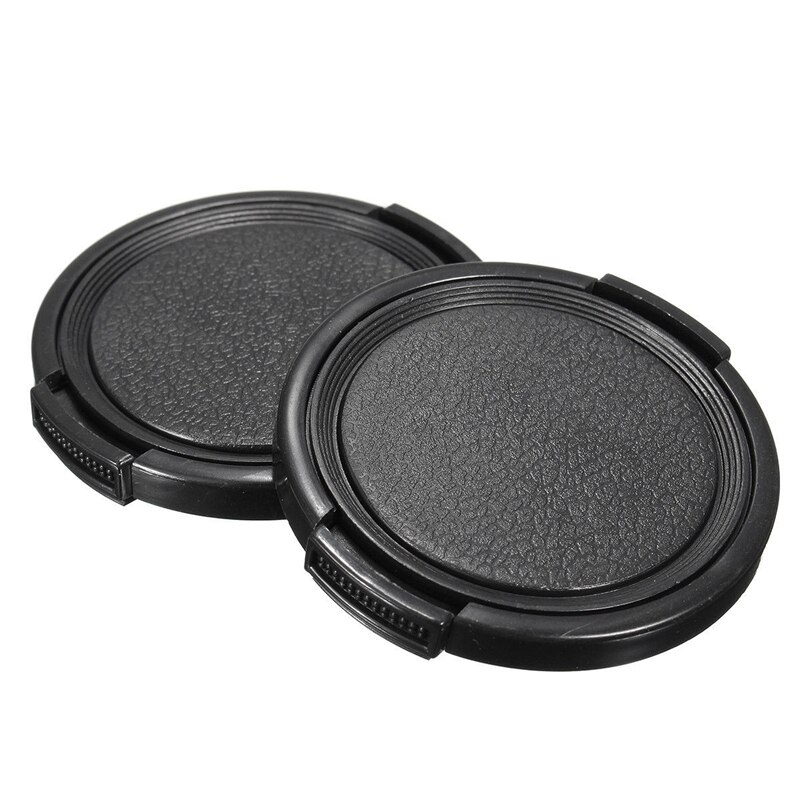 1 Unids Universal Center Pinch Snap-on Front Lens Cap 37mm 40.5mm 43mm 46mm 49mm 52mm 58mm 62mm 67mm 72mm 77mm 82mm Para Canon Nikon Sony Pentax Olympus Fuji Cámara Con Cuerda (67mm