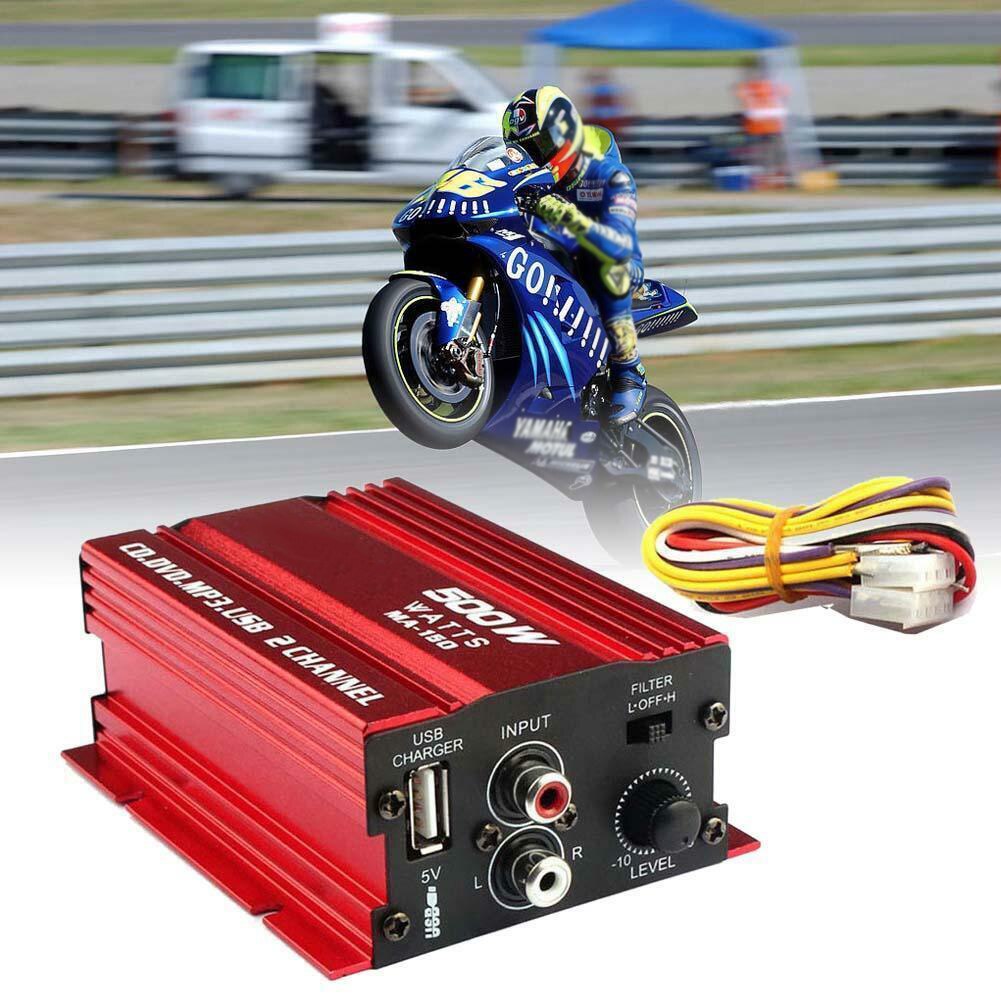 Universal Home Amplifier Stereo LED Indicator Hi-Fi 2 Channel Power 12V 40W Aluminum Alloy Mini Audio Car Motorcycle Subwoofer