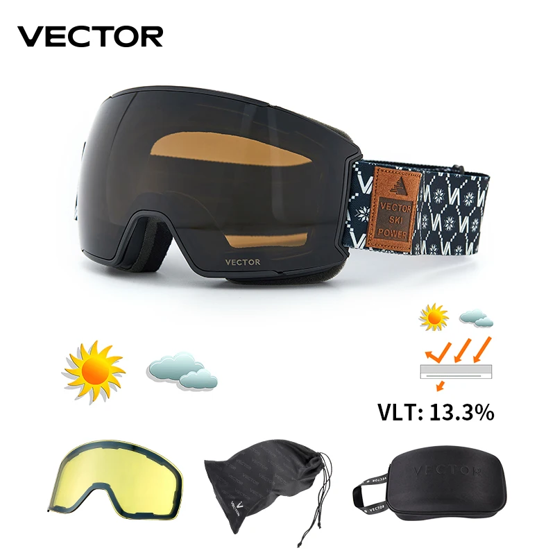 OTG Ski Goggles Snow Glasses Men UV400 Anti-fog Coatings Snowmobile Snowboard Skiing Women Sunglasses Outdoor Winter Sport: light yellow