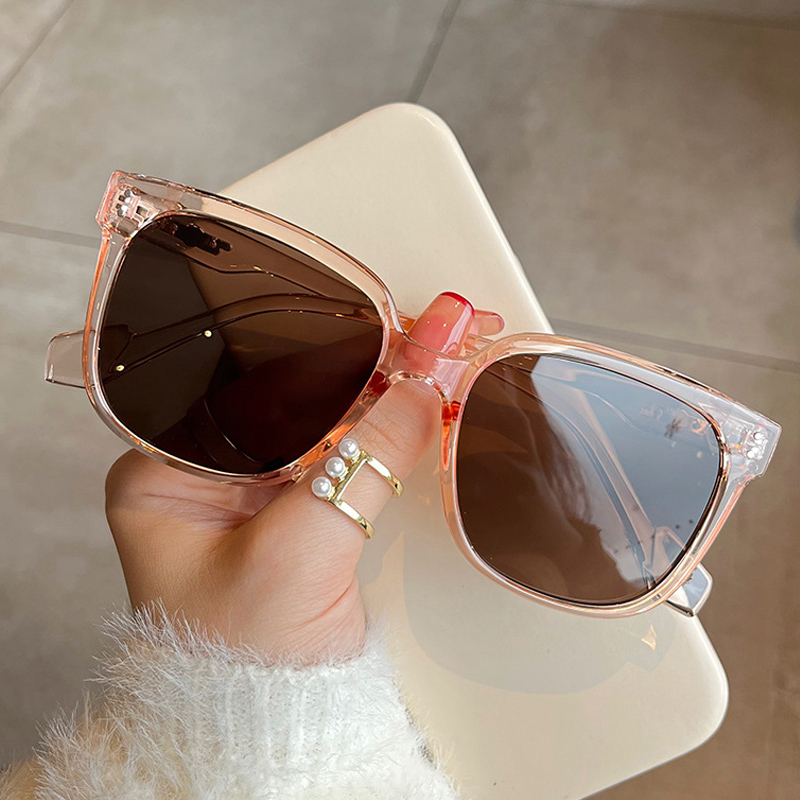 Oec Cpo Vierkante Bril Zonnebril Vrouwen Mode Oversized Punk Bril Mannen Trendy Geel Kleuren Shades Rijden UV400 Eyewear: Blauw