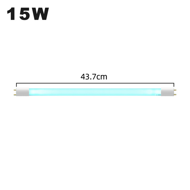 High Ozone &amp; Ozone Free Quartz Ultraviolet Germicidal Lamp Tube Uv Sanitizing Light Tubes Uvc Germicidal Lamp 8W 10W 15W: 15W 43.7cm / Hight Ozone