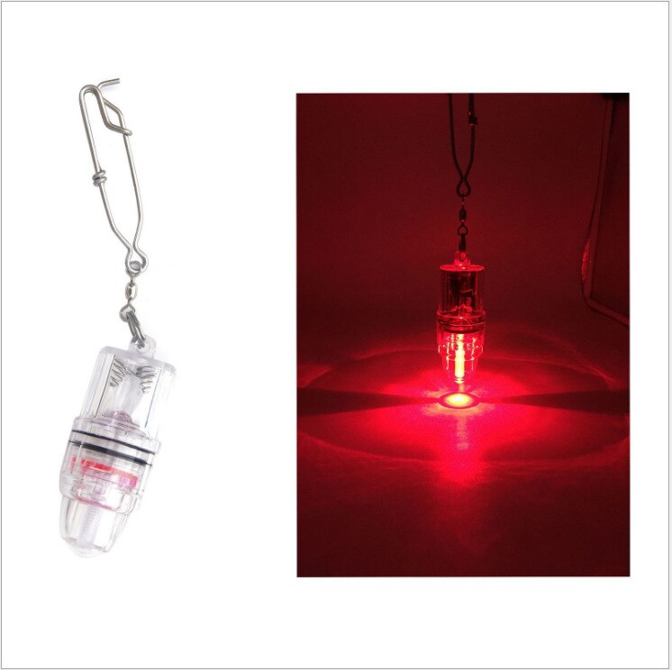 Fiske lys med pin samle fisk lampe dypvanns fisk lampe 5# aa batteri vanntett super lys blits/faste alternativer  zm725: Rød