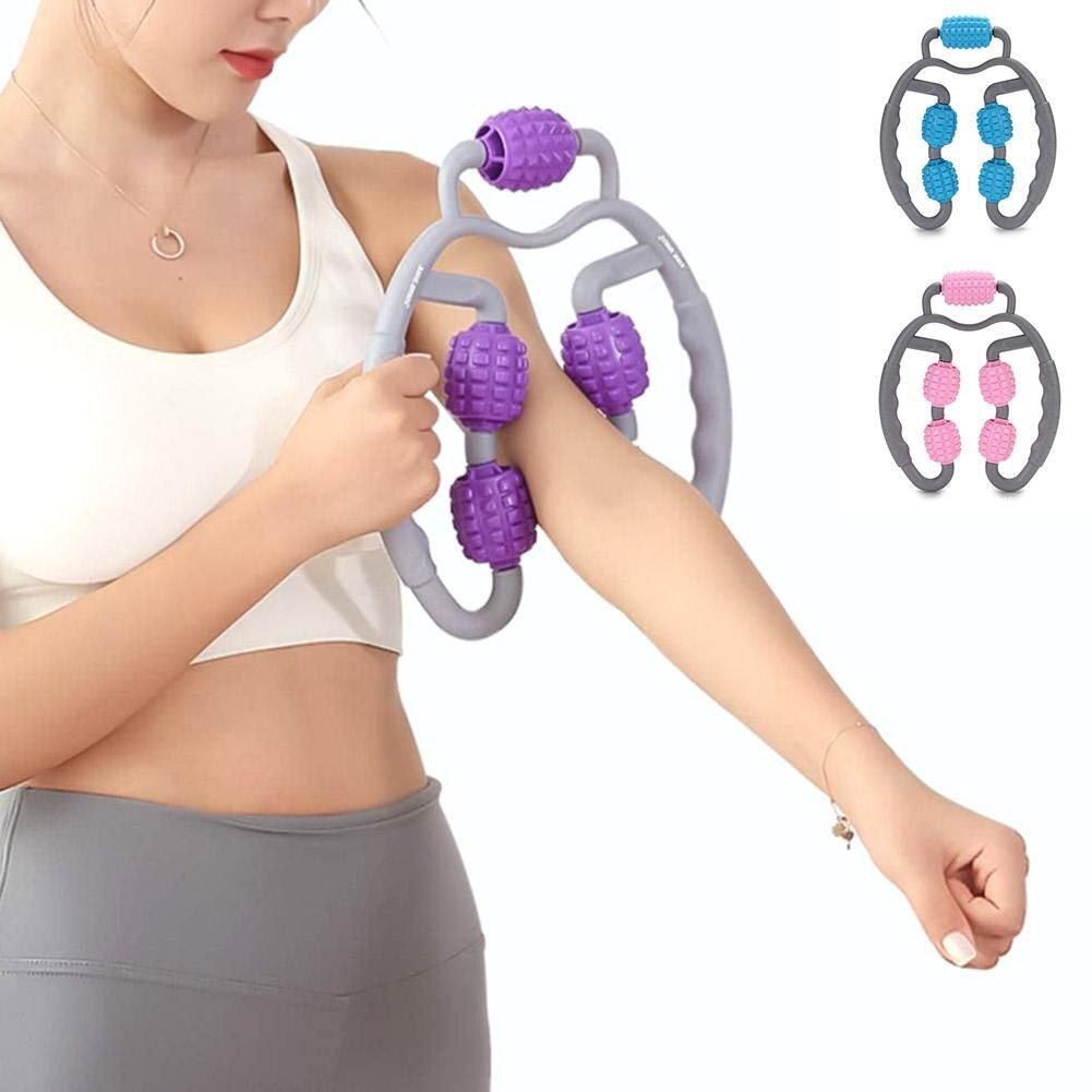 Ring Massager Muscle Relaxer Roller Roller Arm Leg Neck Roller Massage Roller Fitness A0Q1