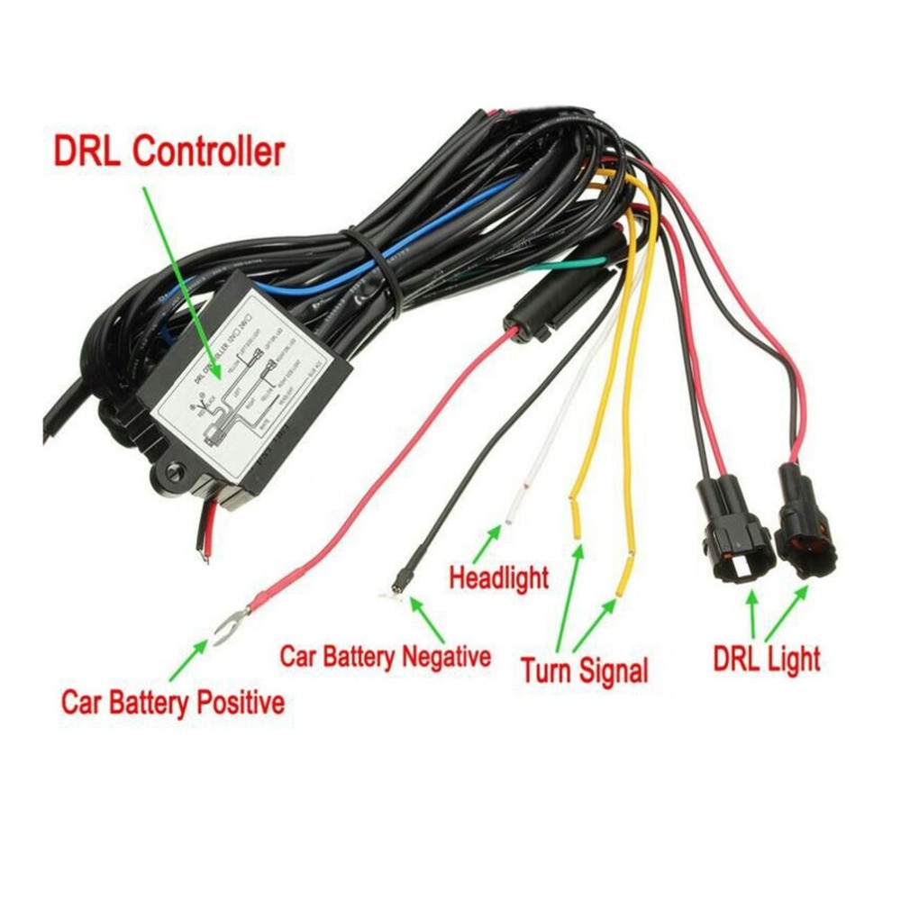 30W 2.5A Dagrijverlichting Led Drl Relay Harness Controle Op Off Dimmer Auto Dagrijverlichting Controller
