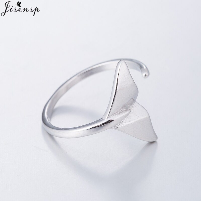 2022 Simple Open Rings for Women Girls Geometric Whale Tail Leaf Bar Heartbeat Plane Finger Ring Jewelry anel