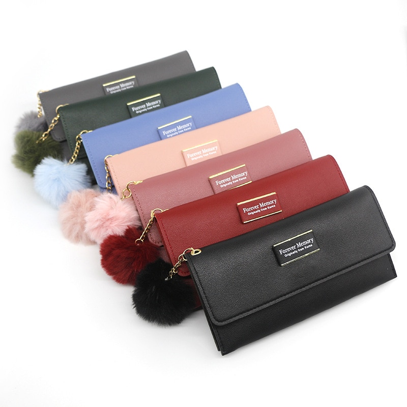 Korean Style Women's Long Style Wit Zipper Wallet Simple Dark Plaid Clutch Women's Long Bag Wallet Wallet Coin Purse