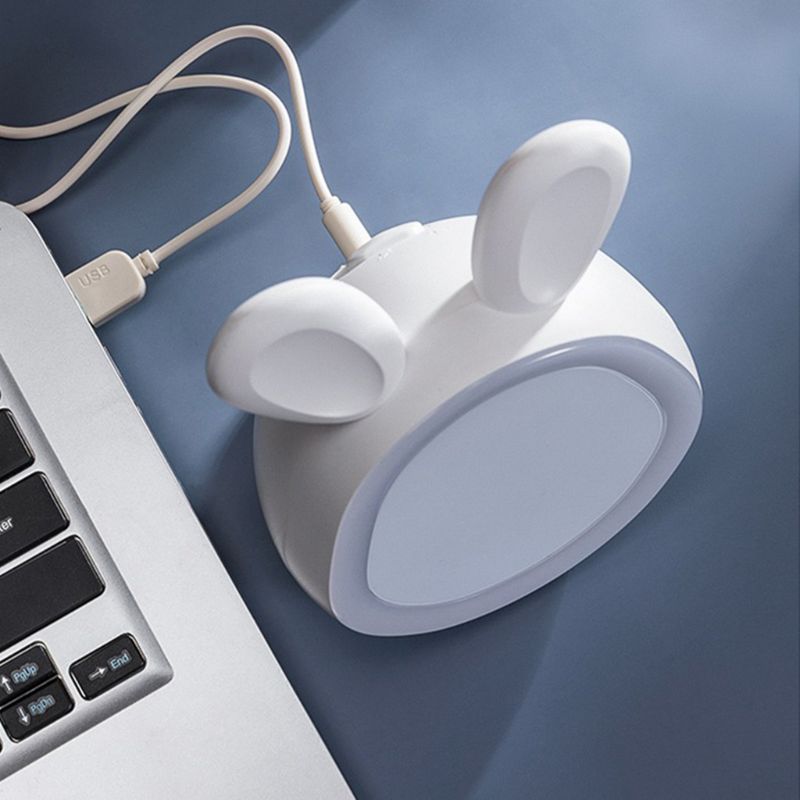 Bluetooth Alarm Clock LED Night Light Voice Control Temperature Display Bedside A9LA