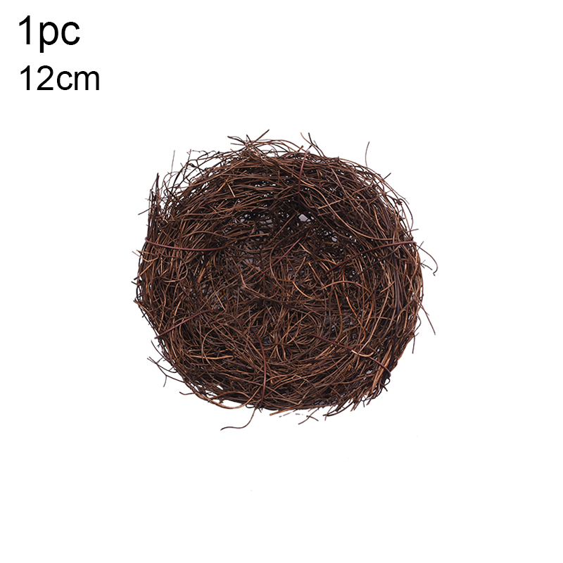 Nido de pájaro redondo de ratán de 8-25cm, decoración de Pascua, huevos de conejo, nido de vid Artificial para decoración del jardín del hogar, suministro para de Pascua feliz: Verde oliva
