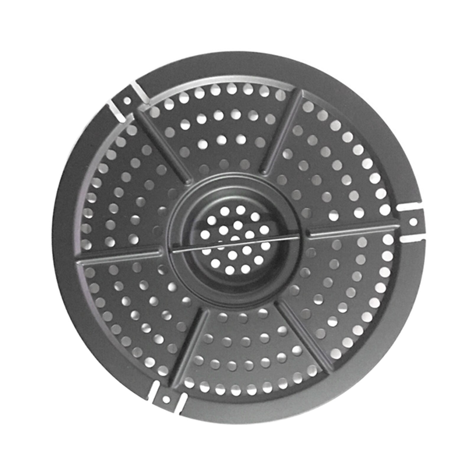 Non Stick Round Solid Cookware Crisper Plate With Handle Dishwasher Safe Replacement Parts Air Fryer Grill Pan Easy Clean Metal